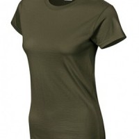 SKT038 olive green 106 short sleeved women' s round neck collar t shirt 76000L round collar tee supply tailor make tee shirts Hong Kong company tee price 45 degree